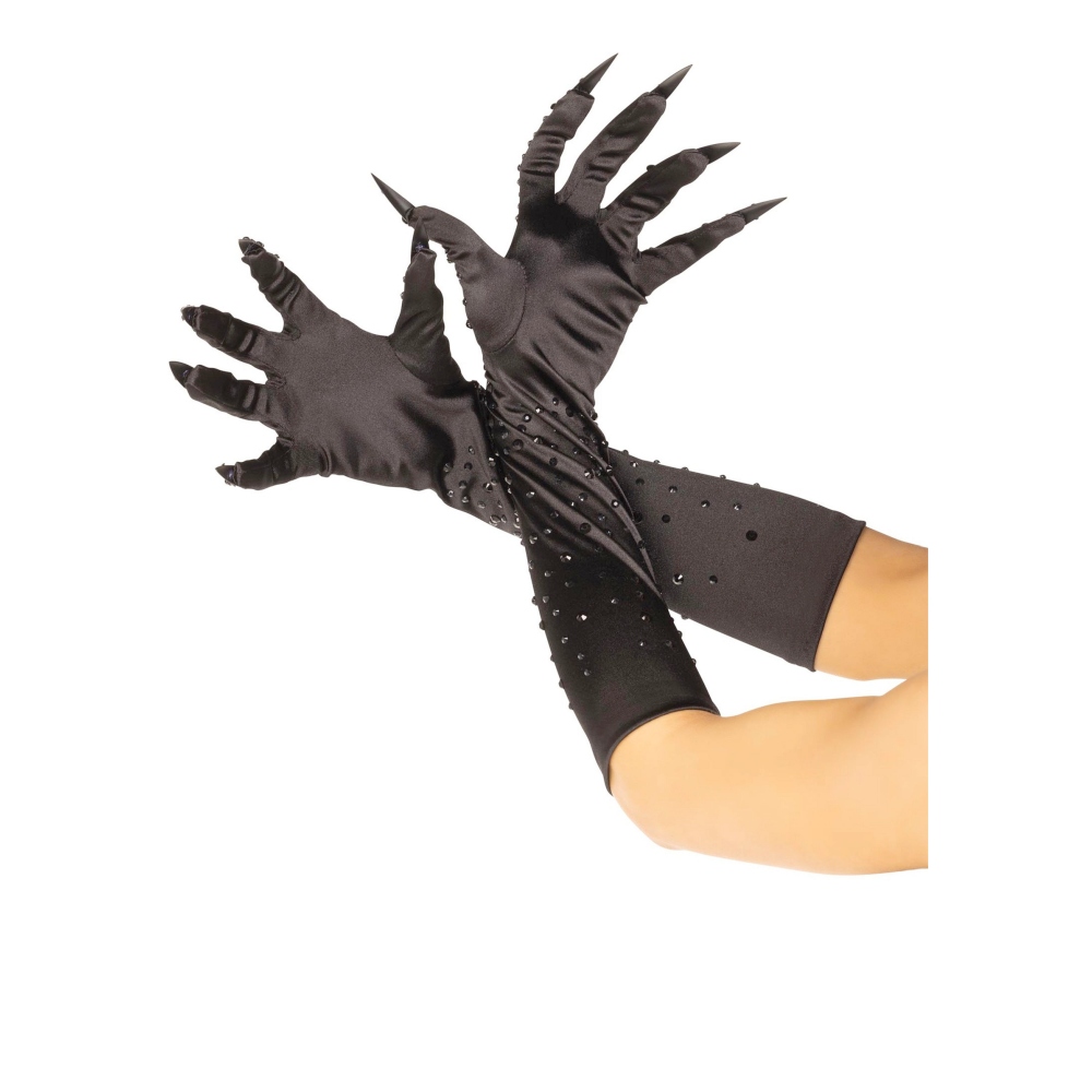 Leg Avenue - Rhinestone Claw Gants de costume - Noir